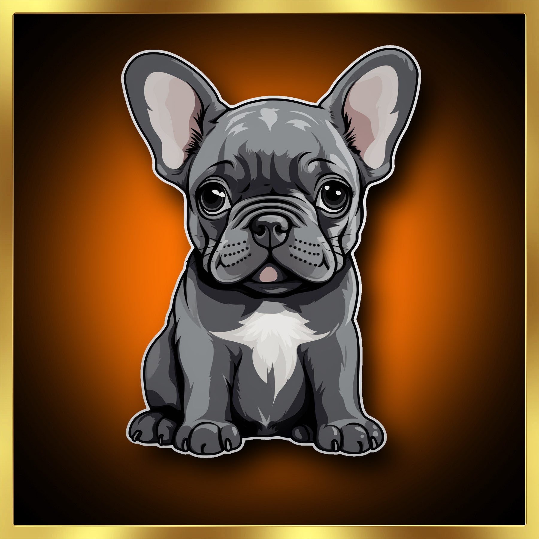 French Bulldog Puppy - Decal - Customizable